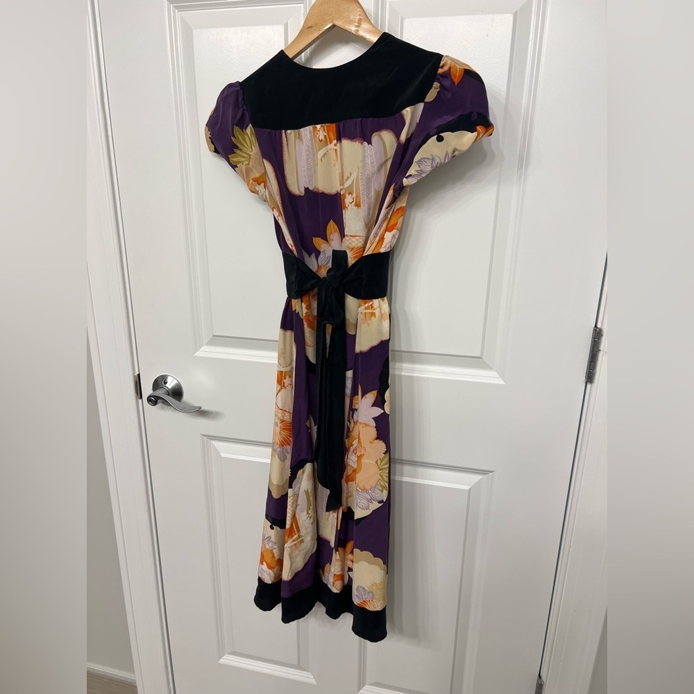 Anthropologie Coreylynncalter Purple Floral Midi Dress - Picture 5 of 6